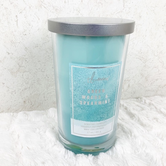 True Living Accents True Living Green Woods Spearmint Candle Rare